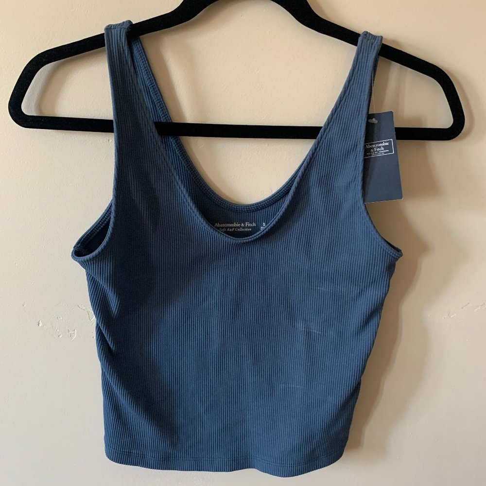 Soft A&F Collection Seamless Ribbed Fabric Scoopneck Tank